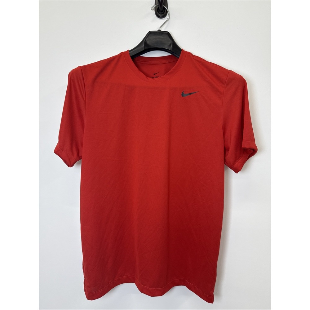 Nike Dri-Fit T-Shirt Men Red Running Sportswear Perform Activewear Workout XL